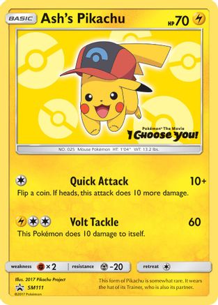 Ash's Pikachu - SM111 (SM111) - SM Promos