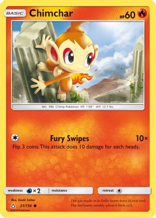 Chimchar (21/156) [Sun & Moon: Ultra Prism] | Silver Goblin