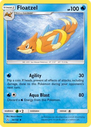 Floatzel (36/156) [Sun & Moon: Ultra Prism] | Silver Goblin