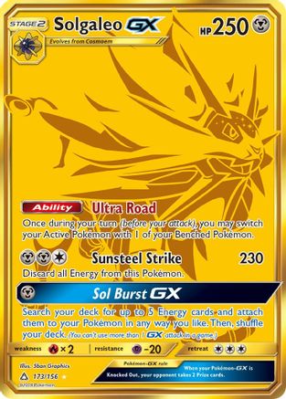 Solgaleo GX (173/156) [Sun & Moon: Ultra Prism] | Silver Goblin