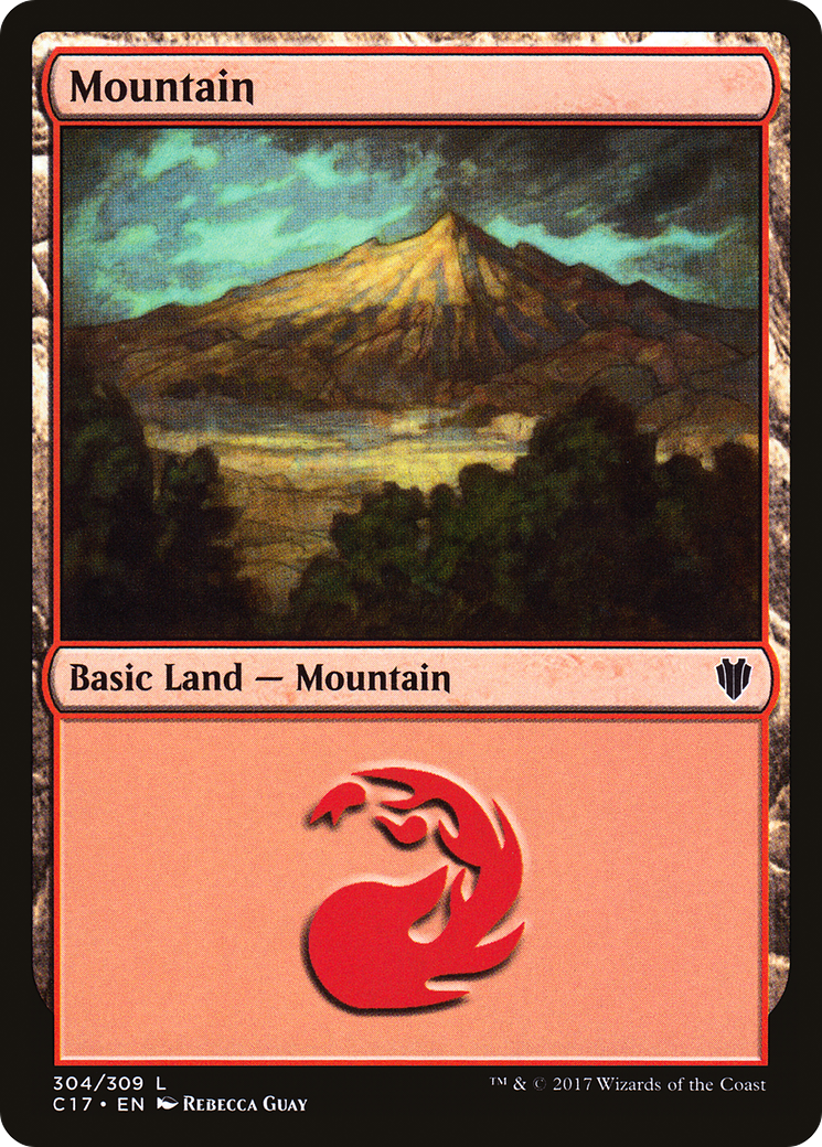 Mountain (304) [Commander 2017] | Silver Goblin