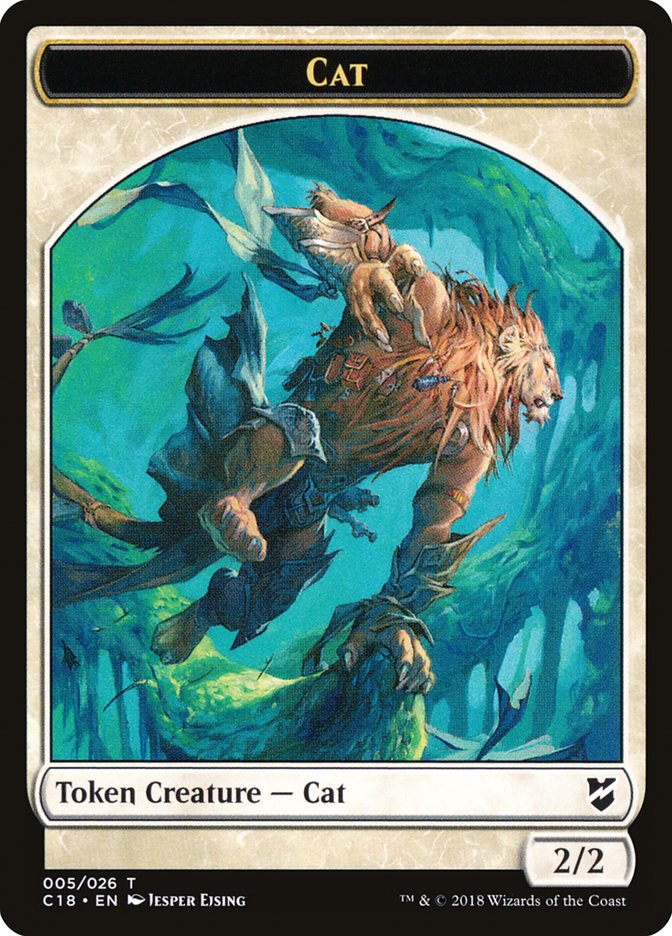 Angel // Cat Double-Sided Token [Commander 2018 Tokens] | Silver Goblin