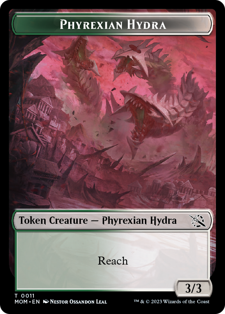 Treasure (21) // Phyrexian Hydra (11) Double-Sided Token [March of the Machine Tokens] | Silver Goblin