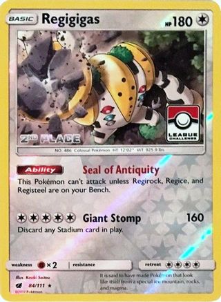 Regigigas (84/111) (League Promo 2nd Place) [Sun & Moon: Crimson Invasion] | Silver Goblin