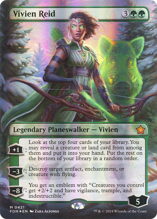 Vivien Reid (Borderless) (Mana Foil) [Foundations]