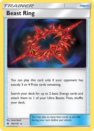 Beast Ring (102/131) [Sun & Moon: Forbidden Light] | Silver Goblin