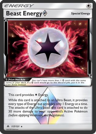 Beast Energy (117/131) (Prism Star) [Sun & Moon: Forbidden Light] | Silver Goblin