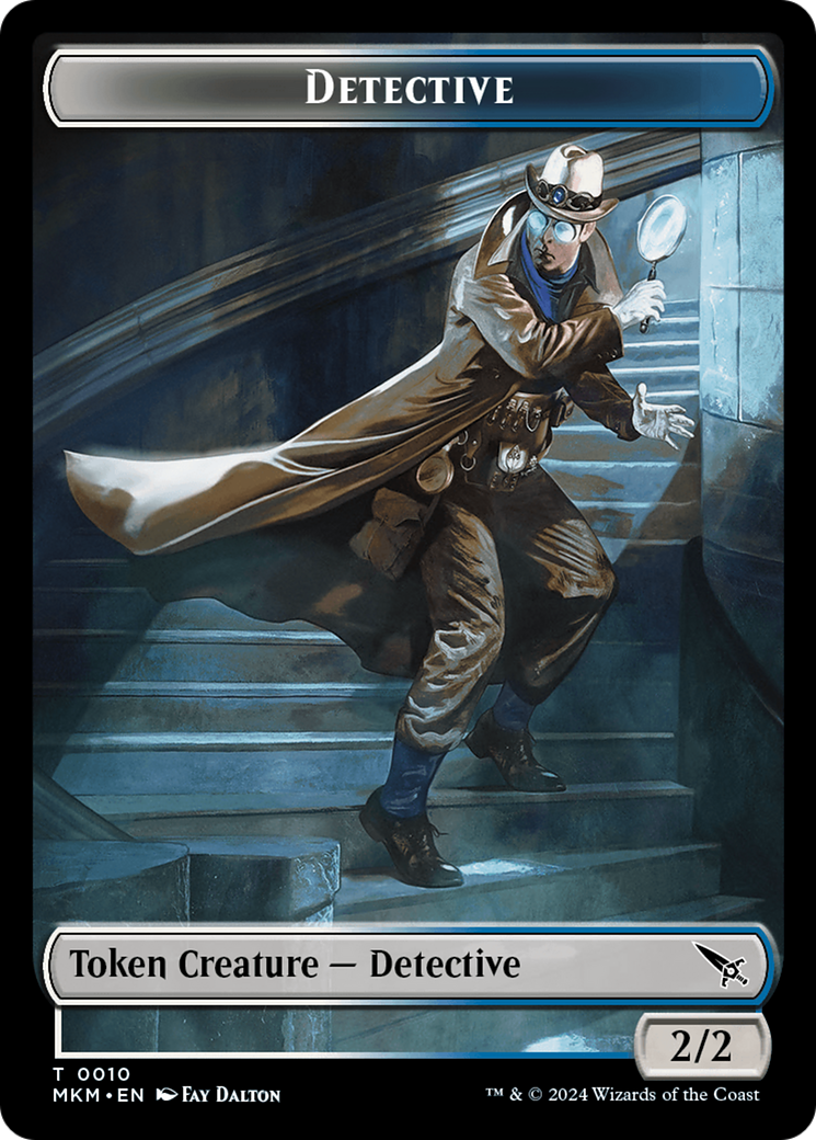 Detective // Voja Fenstalker Double-Sided Token [Murders at Karlov Manor Tokens] | Silver Goblin