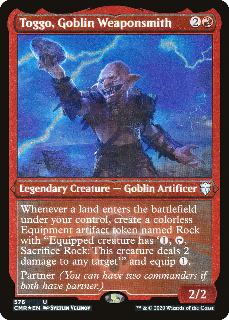 Toggo, Goblin Weaponsmith (Etched) [Commander Legends]