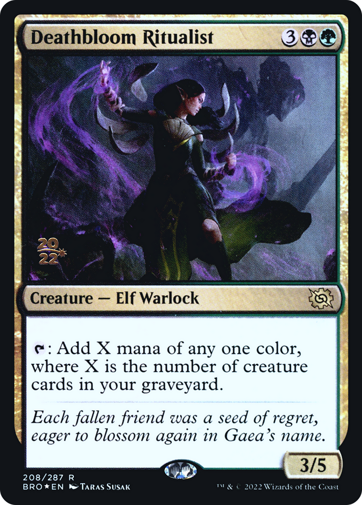 Deathbloom Ritualist [The Brothers' War Prerelease Promos] | Silver Goblin