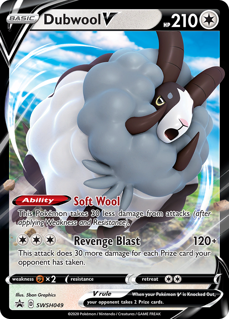 Dubwool V (SWSH049) (Jumbo Card) [Sword & Shield: Black Star Promos] | Silver Goblin