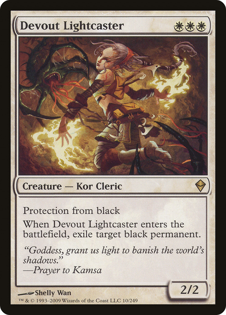 Devout Lightcaster [Zendikar] | Silver Goblin