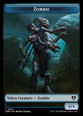 Clue // Zombie (0013) Double-Sided Token [Commander Masters Tokens] | Silver Goblin