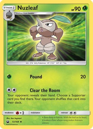 Nuzleaf (13/168) [Sun & Moon: Celestial Storm] | Silver Goblin