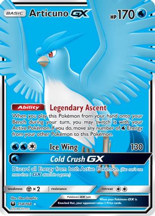 Articuno GX (154/168) [Sun & Moon: Celestial Storm] | Silver Goblin