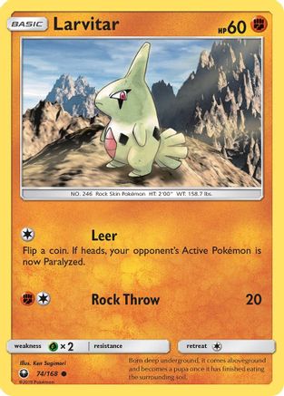 Larvitar (74/168) [Sun & Moon: Celestial Storm] | Silver Goblin