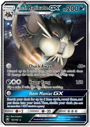 Alolan Raticate GX (85/168) [Sun & Moon: Celestial Storm] | Silver Goblin