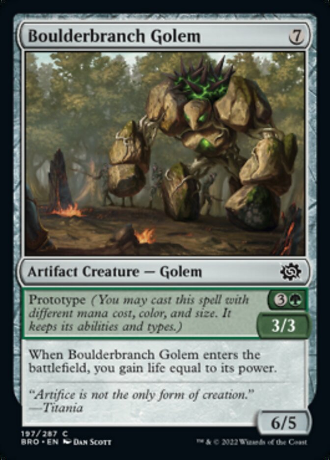 Boulderbranch Golem [The Brothers' War] | Silver Goblin