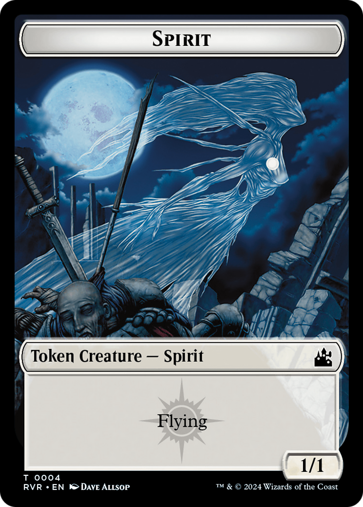 Saproling // Spirit (0004) Double-Sided Token [Ravnica Remastered Tokens] | Silver Goblin