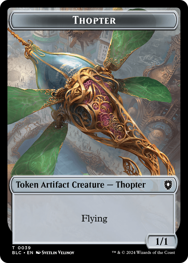 Goblin // Thopter Double-Sided Token [Bloomburrow Commander Tokens] | Silver Goblin