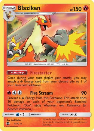 Blaziken (6/70) [Sun & Moon: Dragon Majesty] | Silver Goblin