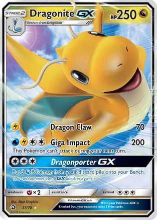 Dragonite GX (37/70) [Sun & Moon: Dragon Majesty] | Silver Goblin