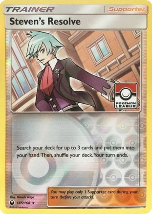 Steven's Resolve - 145/168 (Pokemon League) (145) Reverse Holofoil - League & Championship Cards