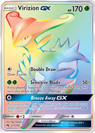 Virizion GX (Secret) (217) Holofoil - Lost Thunder