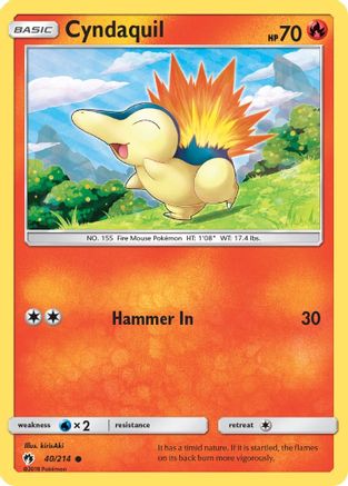 Cyndaquil (40/214) [Sun & Moon: Lost Thunder] | Silver Goblin