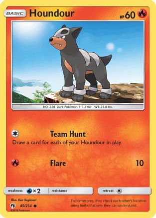 Houndour (45/214) [Sun & Moon: Lost Thunder] | Silver Goblin