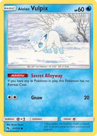 Alolan Vulpix (53) - Lost Thunder