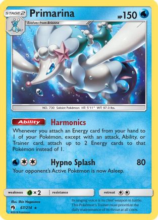 Primarina (67/214) [Sun & Moon: Lost Thunder] | Silver Goblin