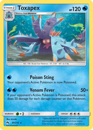 Toxapex (69/214) [Sun & Moon: Lost Thunder] | Silver Goblin