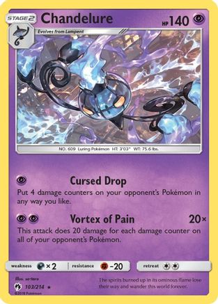 Chandelure (103/214) [Sun & Moon: Lost Thunder] Reverse Holofoil