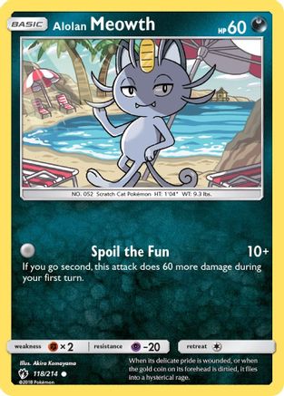 Alolan Meowth (118) - Lost Thunder