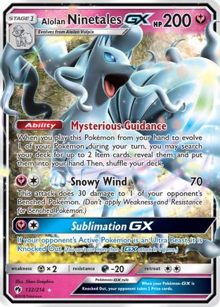 Alolan Ninetales GX (132) Holofoil - Lost Thunder