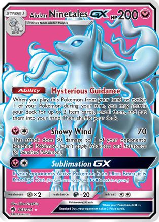 Alolan Ninetales GX (Full Art) (205) Holofoil - Lost Thunder