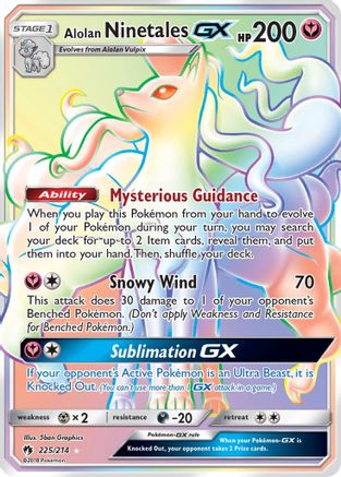 Alolan Ninetales GX (Secret) (225) Holofoil - Lost Thunder
