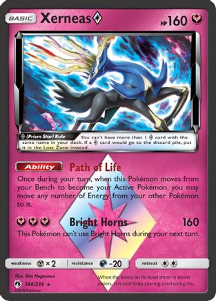 Xerneas (144/214) (Prism Star) [Sun & Moon: Lost Thunder] | Silver Goblin