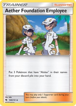 Aether Foundation Employee (168) Reverse Holofoil - SM  Lost Thunder