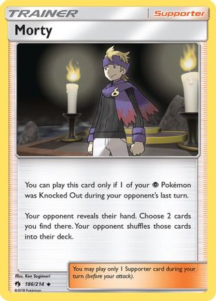 Morty (186/214) [Sun & Moon: Lost Thunder] | Silver Goblin