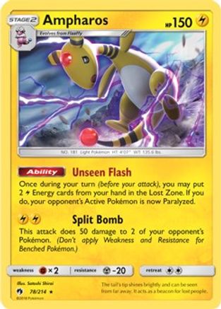 Ampharos - 78/214 (SM Lost Thunder) (78) - Deck Exclusives