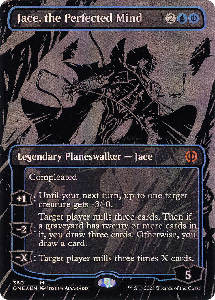 Jace, the Perfected Mind (Oil Slick Raised Foil) [Phyrexia: All Will Be One] | Silver Goblin