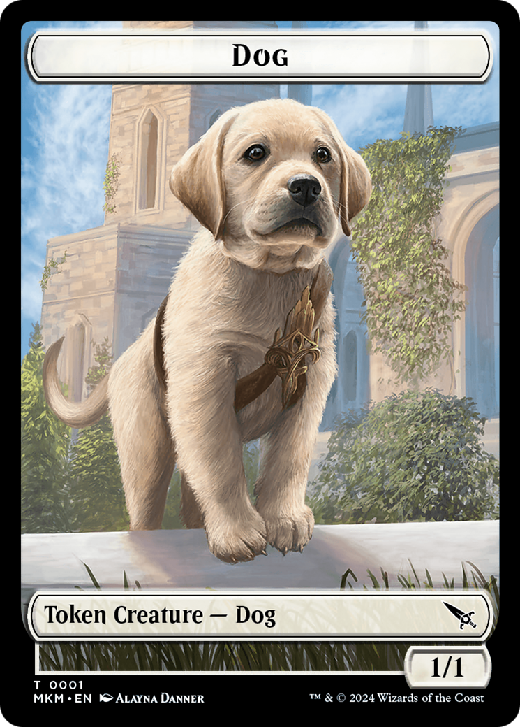 Dog Token [Murders at Karlov Manor Tokens] | Silver Goblin