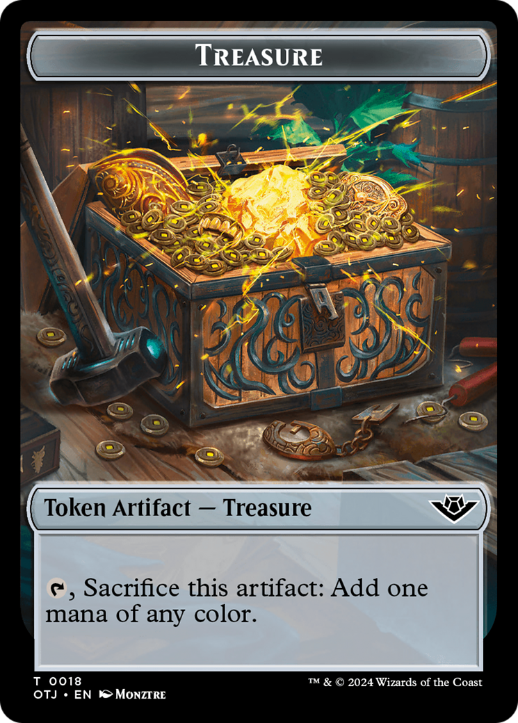 Treasure // Plot Double-Sided Token [Outlaws of Thunder Junction Tokens] | Silver Goblin
