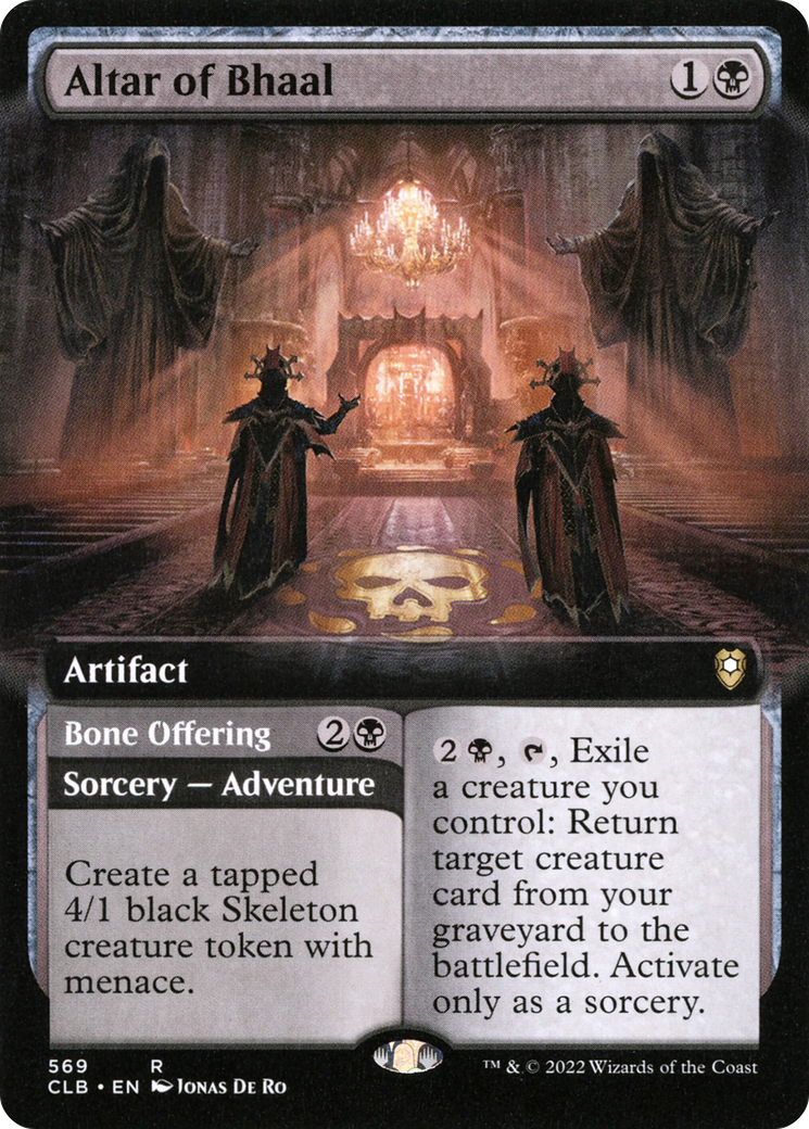 Altar of Bhaal // Bone Offering (Extended Art) [Commander Legends: Battle for Baldur's Gate] | Silver Goblin