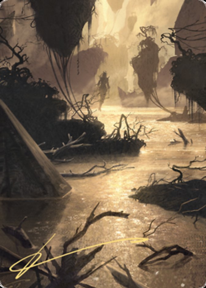 Murkwater Pathway Art Card (Gold-Stamped Signature) [Zendikar Rising Art Series] | Silver Goblin