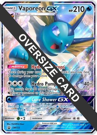 Vaporeon GX (SM172) (Jumbo Card) [Sun & Moon: Black Star Promos] | Silver Goblin