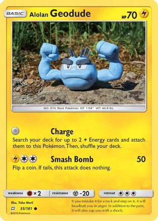 Alolan Geodude (35) - SM  Team Up