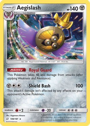 Aegislash (109) Reverse Holofoil - SM  Team Up